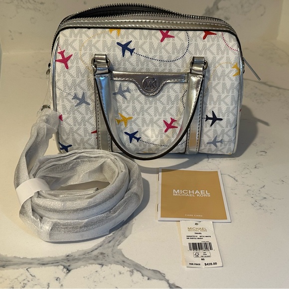 MICHAEL Michael Kors Handbags - Michael Michael Kors Optic White Small Duffel Crossbody - NWT